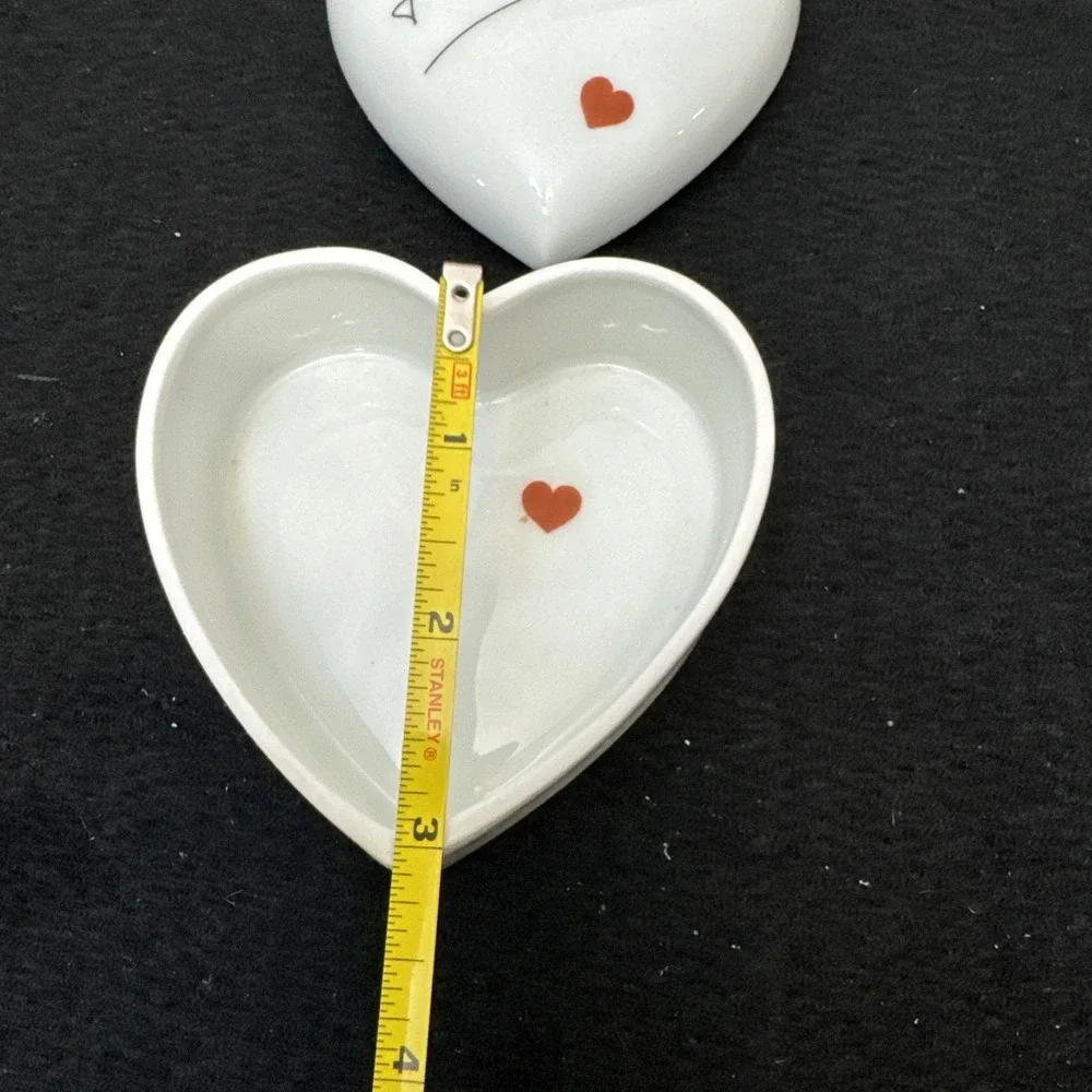 Limoges France Porcelain Heart Trinket Box 